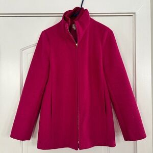 JCrew Magenta Wool Coat